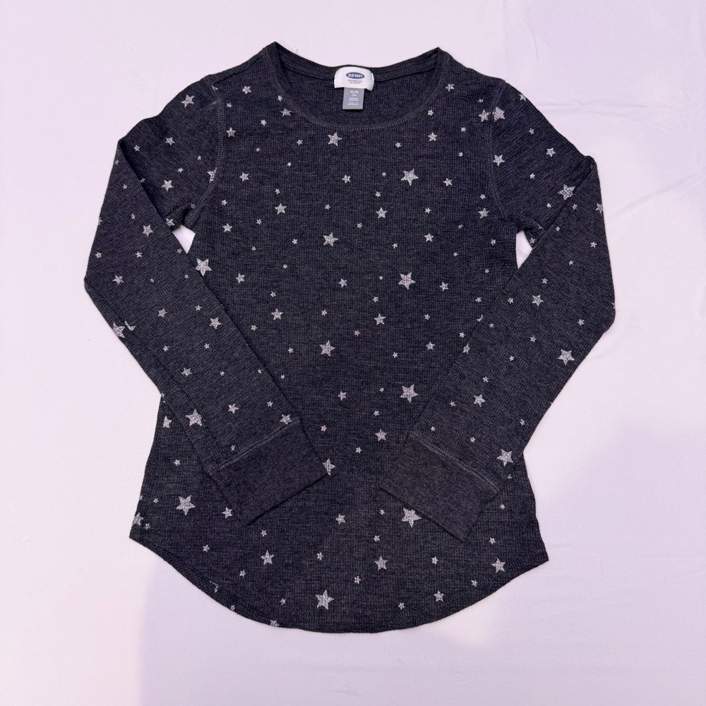Girls Long Sleeve Shirt with‎ Silver Stars